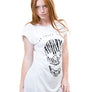 Ladies Fierce Zebra Skull Top